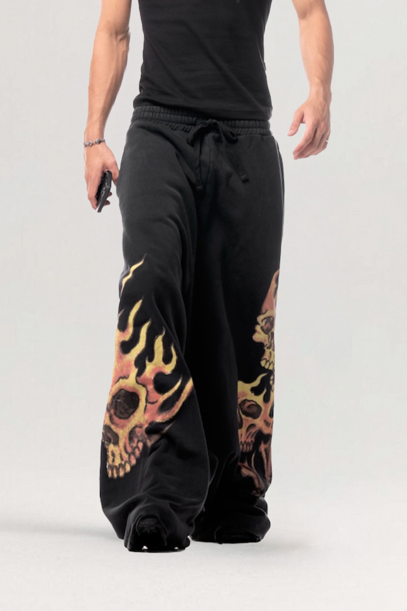 SSMA Skull Cotton Sweatpants for men, from STRESS MAMA, The Nam Concept