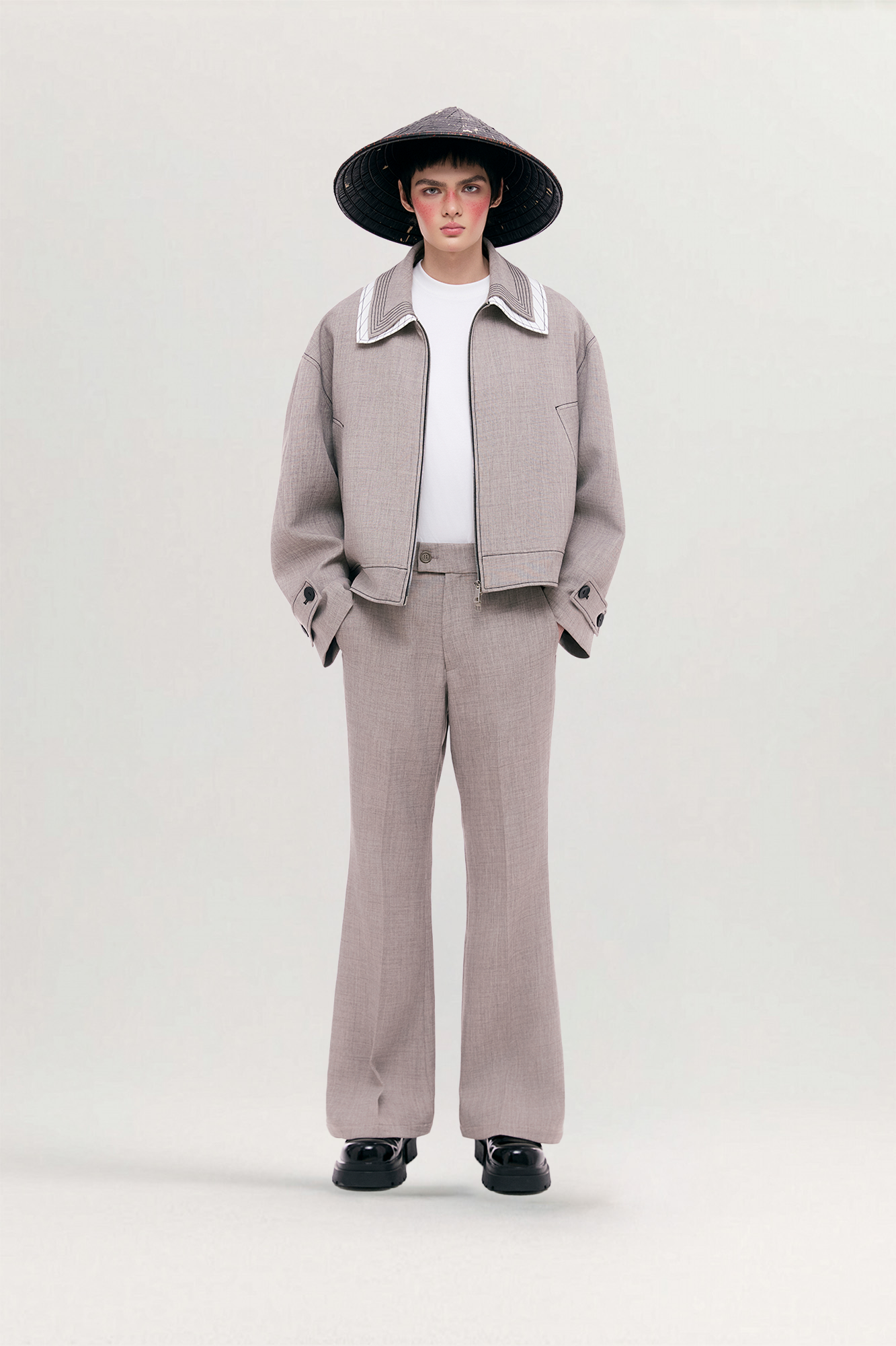 D-Collar Jacket Linen Collar for men, from CAOSTU, The Nam Concept