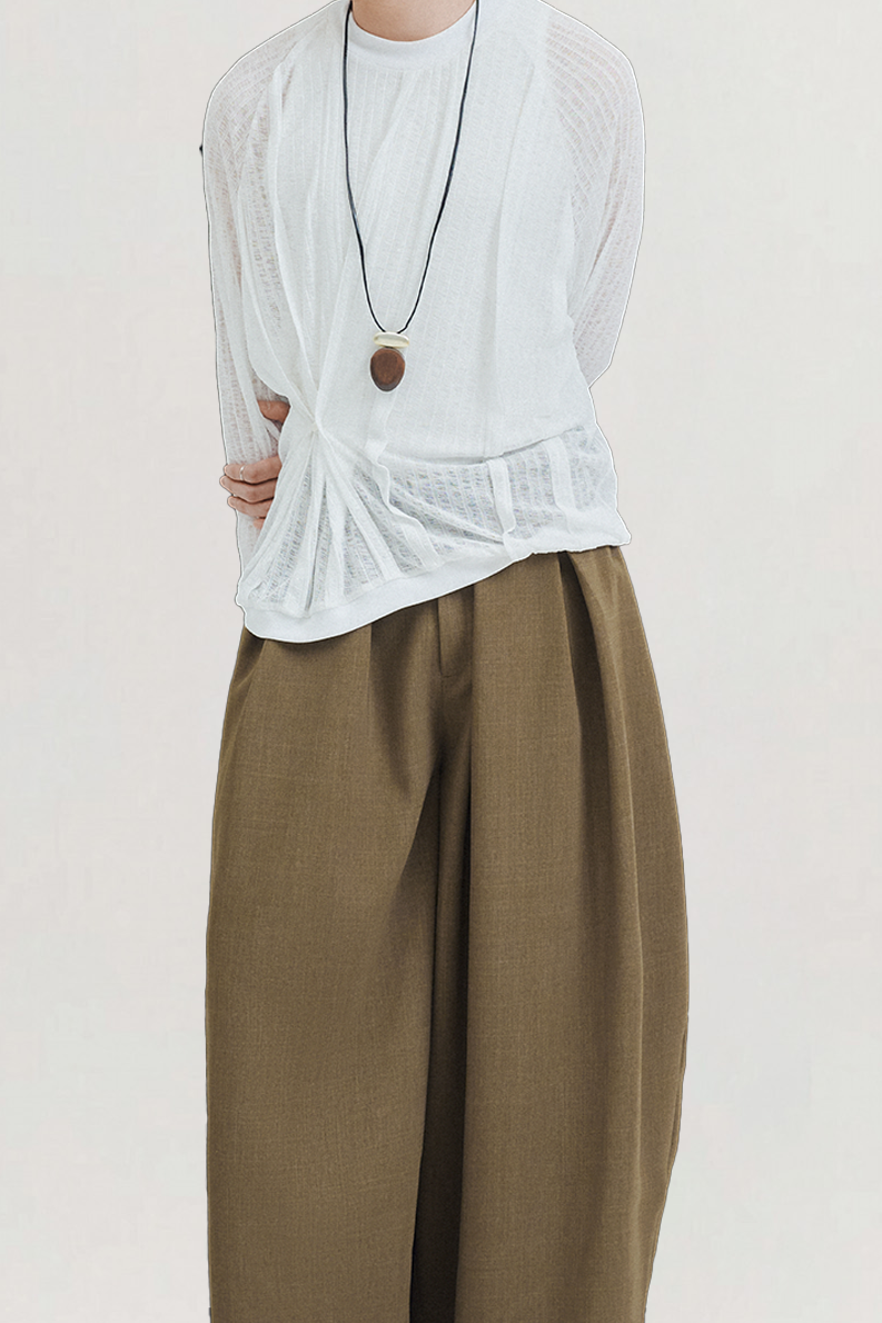 Eudon Pleated Knit T-Shirt for men, from AIN, The Nam Concept