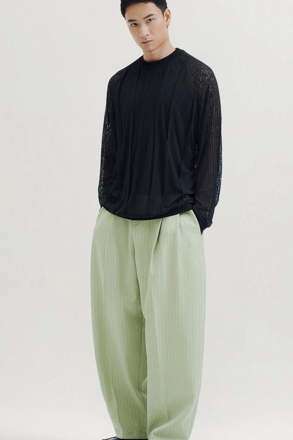 Eudon Pleated Knit T-Shirt for men, from AIN, The Nam Concept