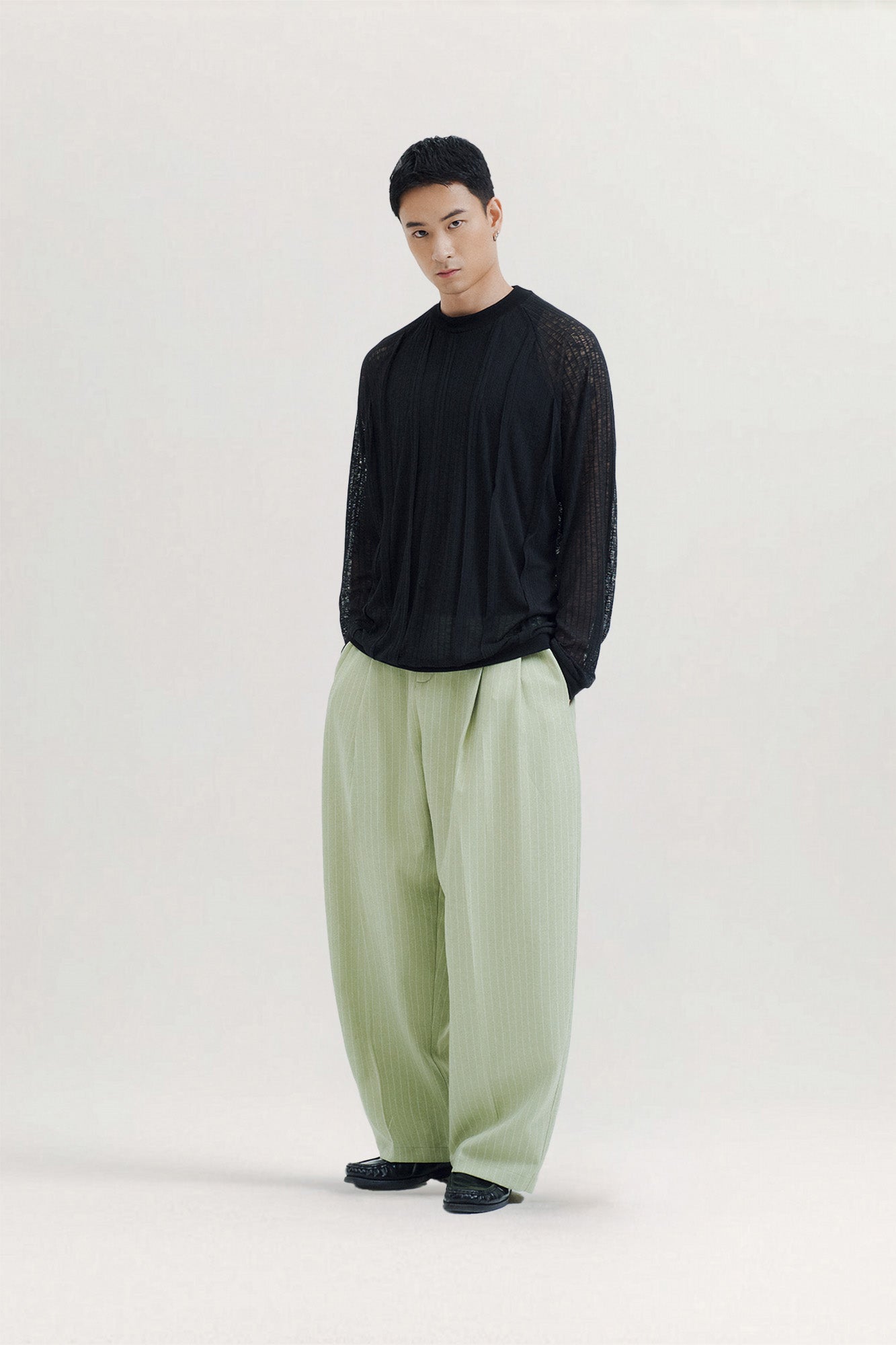 Eudon Pleated Knit T-Shirt for men, from AIN, The Nam Concept