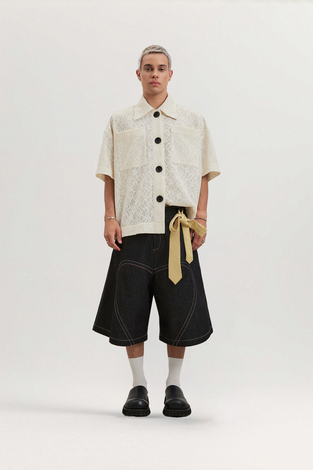 Lace Cuc Den Shirt Silk for men, from CAOSTU, The Nam Concept