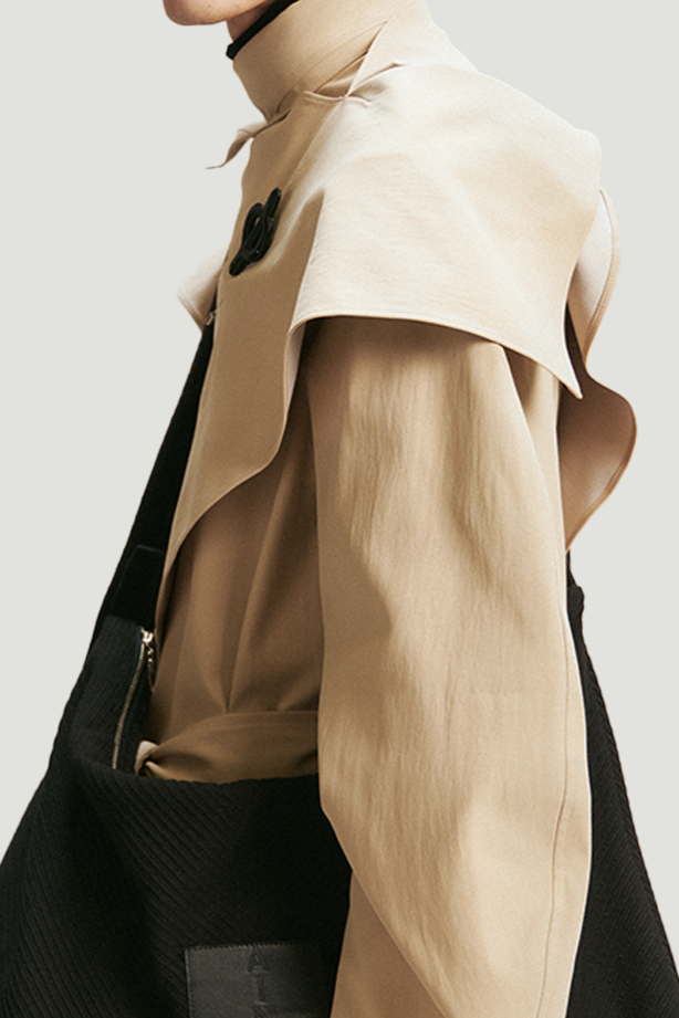 Beige Larris Trench Coat for men, from AIN, The Nam Concept