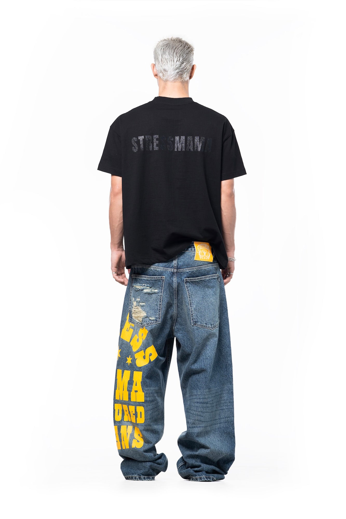 SSMA MMF Washed Graphic Baggy Denim Jeans for men, from STRESS MAMA, The Nam Concept