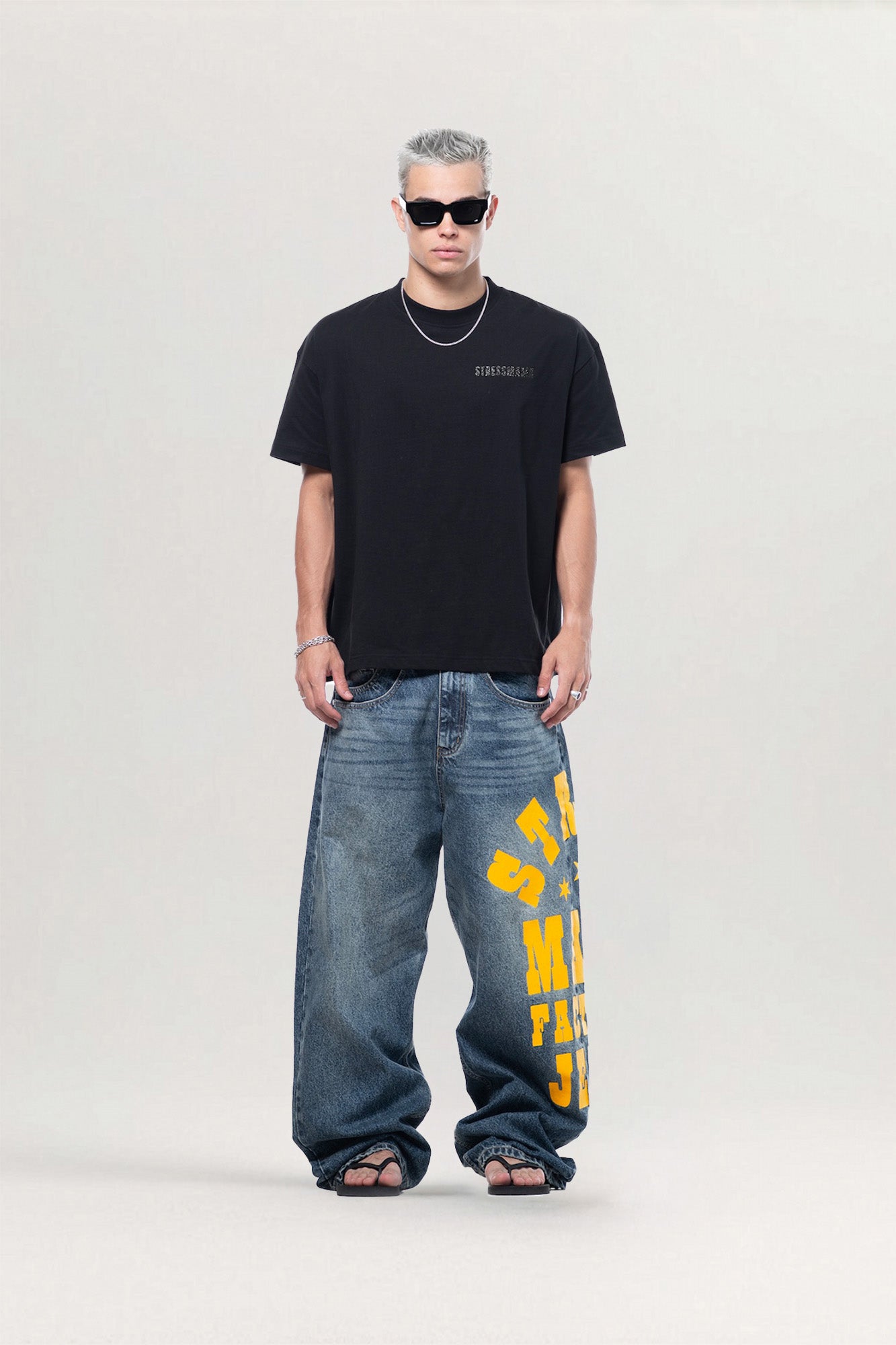SSMA Glitter Logo Cotton T-Shirt for men, from STRESS MAMA, The Nam Concept
