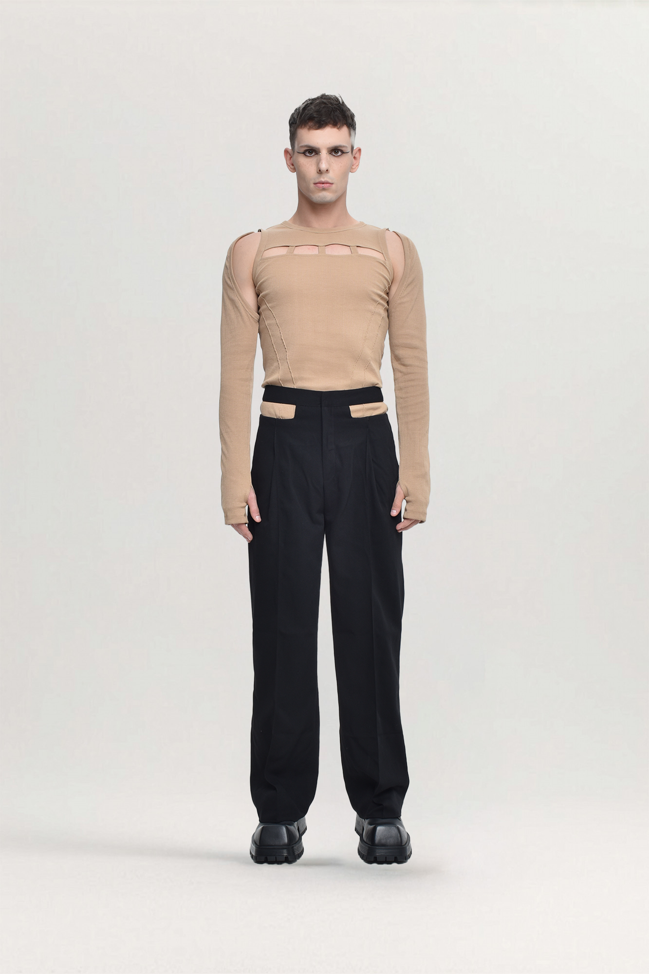 Line Pants Kaki Double Waist for man, from DE JUNIEL, The Nam Concept
