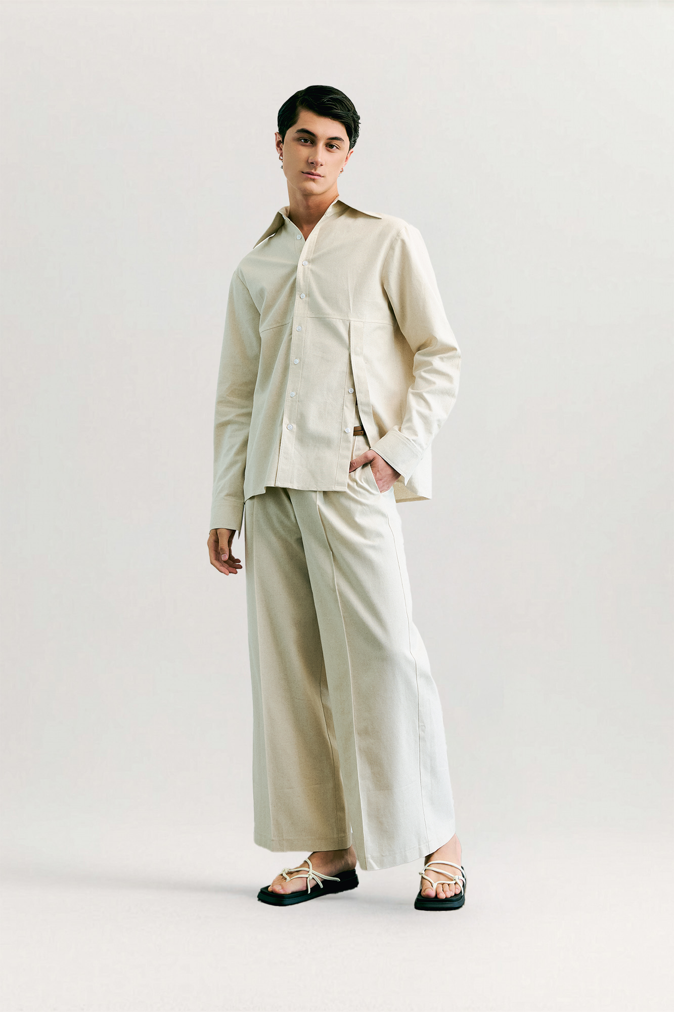 Andy Linen Panel Shirt for man, from DE JUNIEL, The Nam Concept