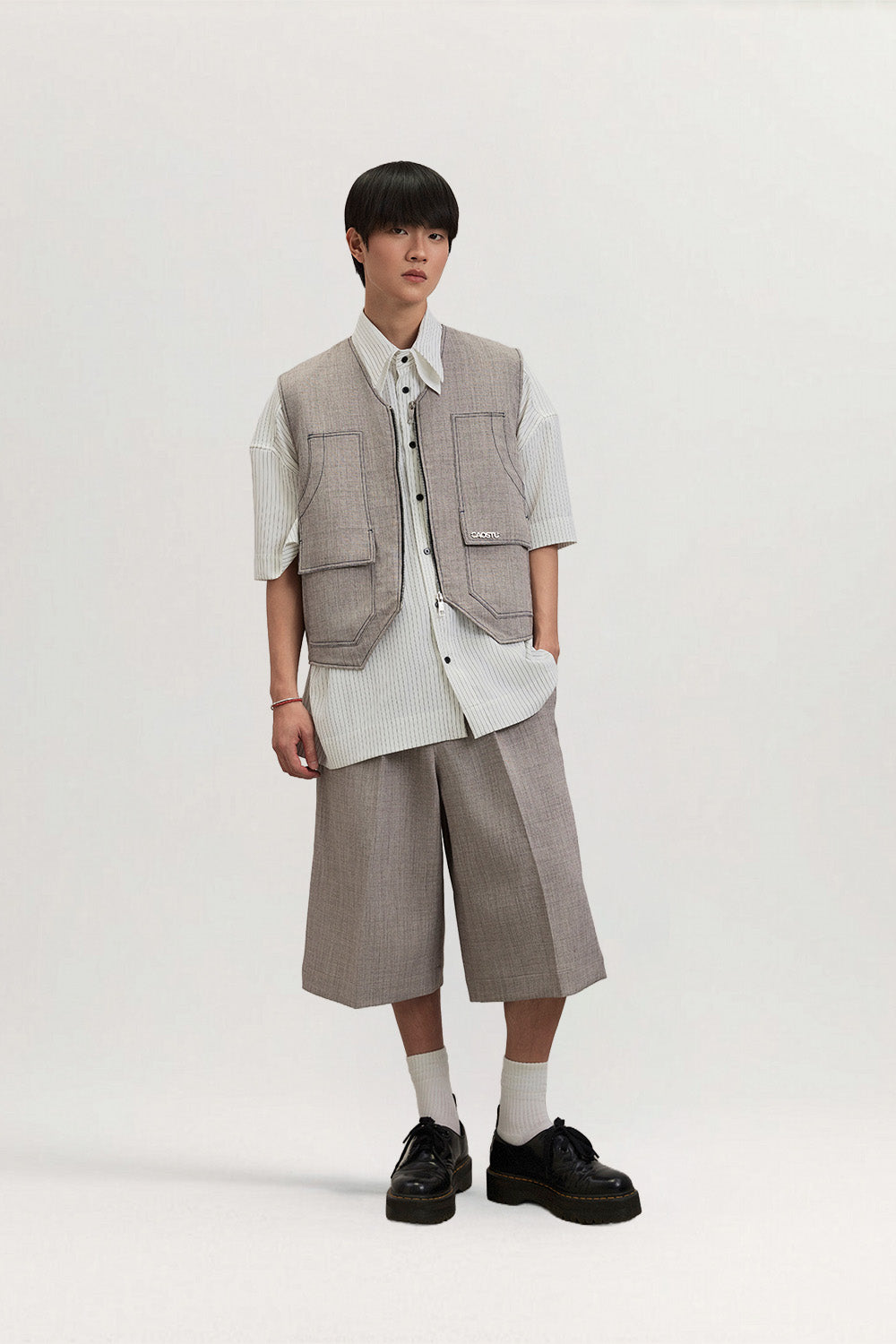 Ghile Tuong Tu Wide Fit Vest Zipper for men, from CAOSTU, The Nam Concept