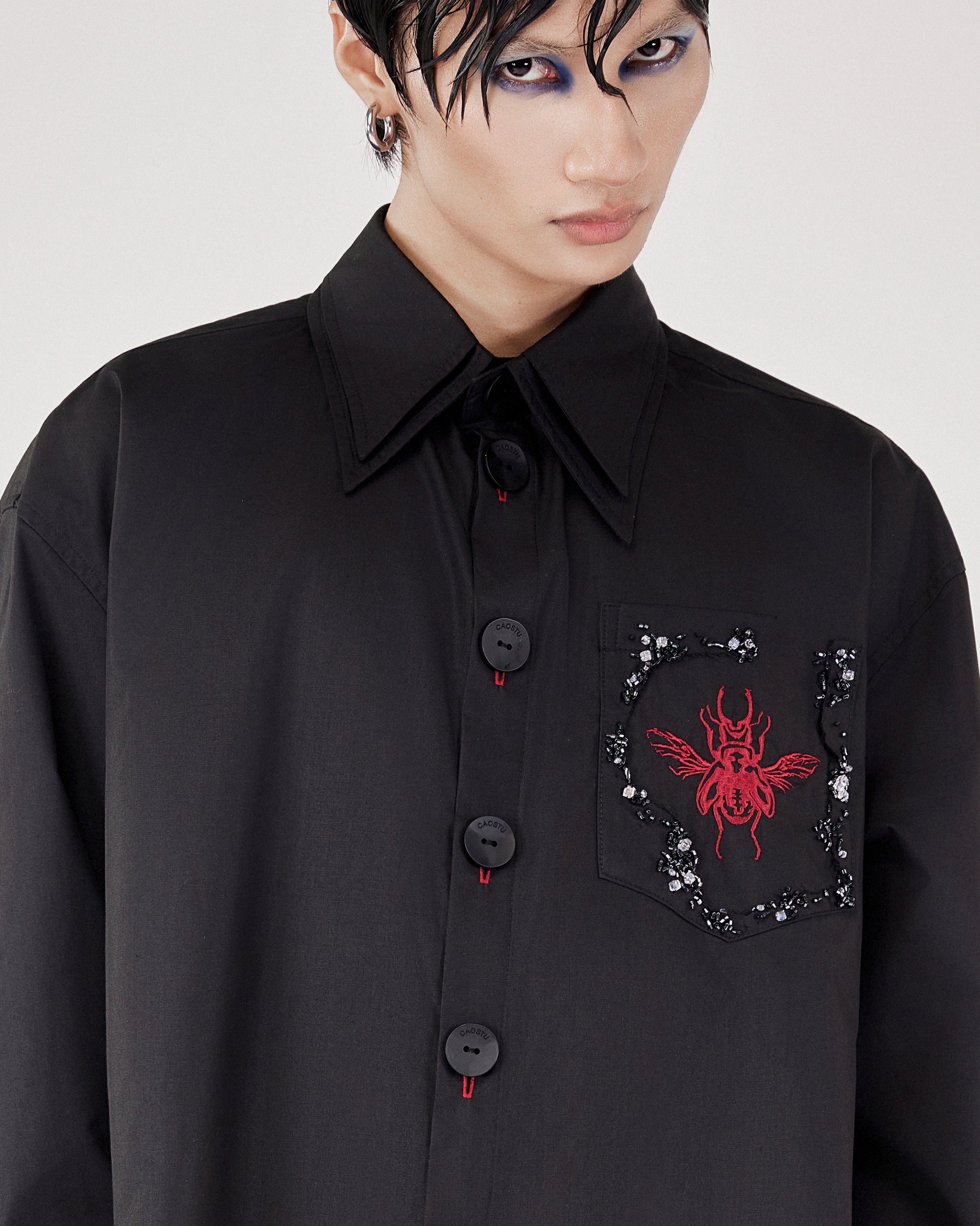 Scarab Shirt Silk Cotton for men, from CAOSTU, The Nam Concept