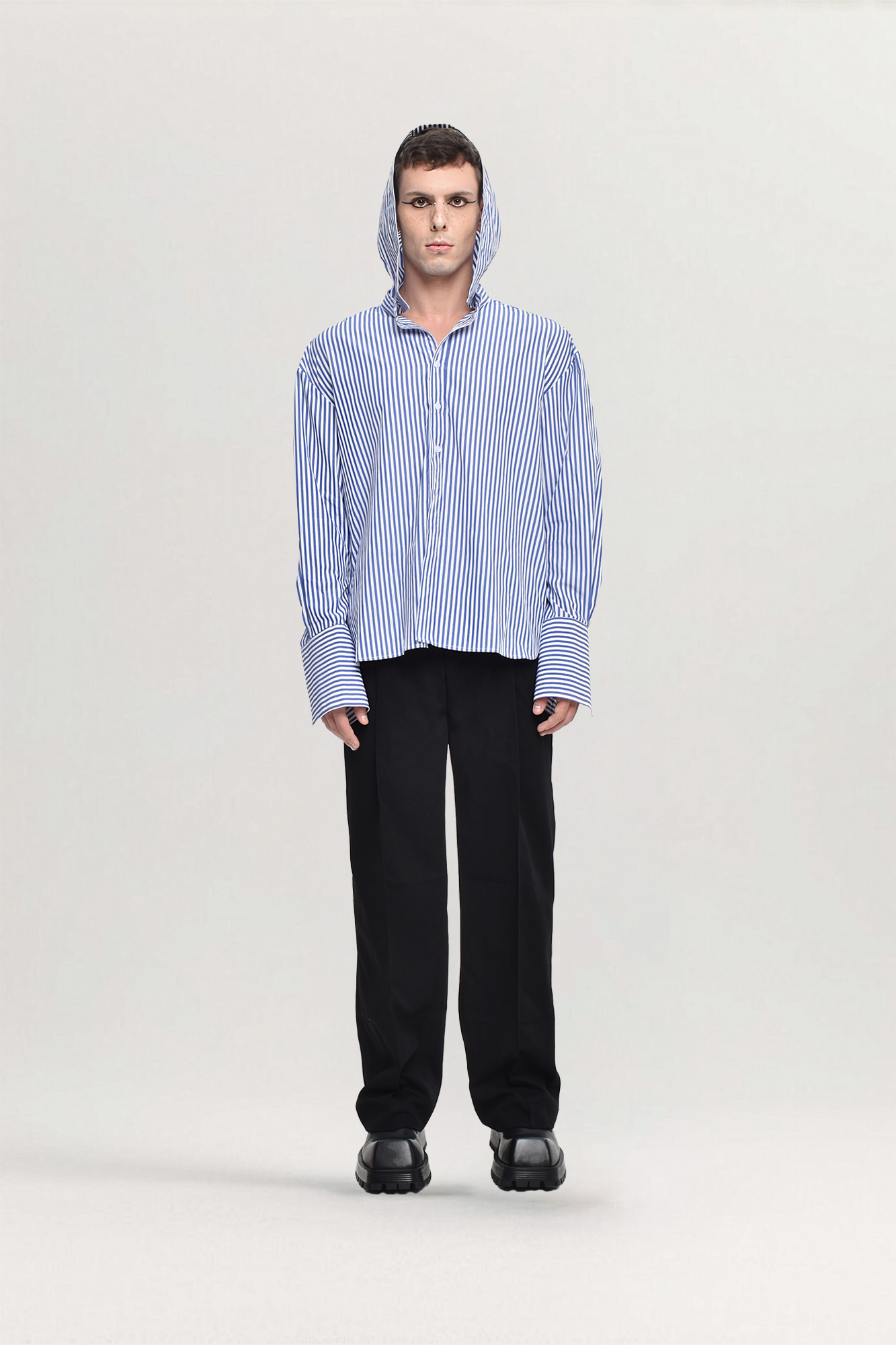 Classic Throne Stripe Cotton Shirt for women, from DE JUNIEL, The Nam Concept 