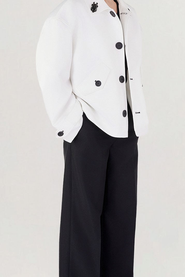 White D-Beetle Jacket Cotton for men, from CAOSTU, The Nam Concept 