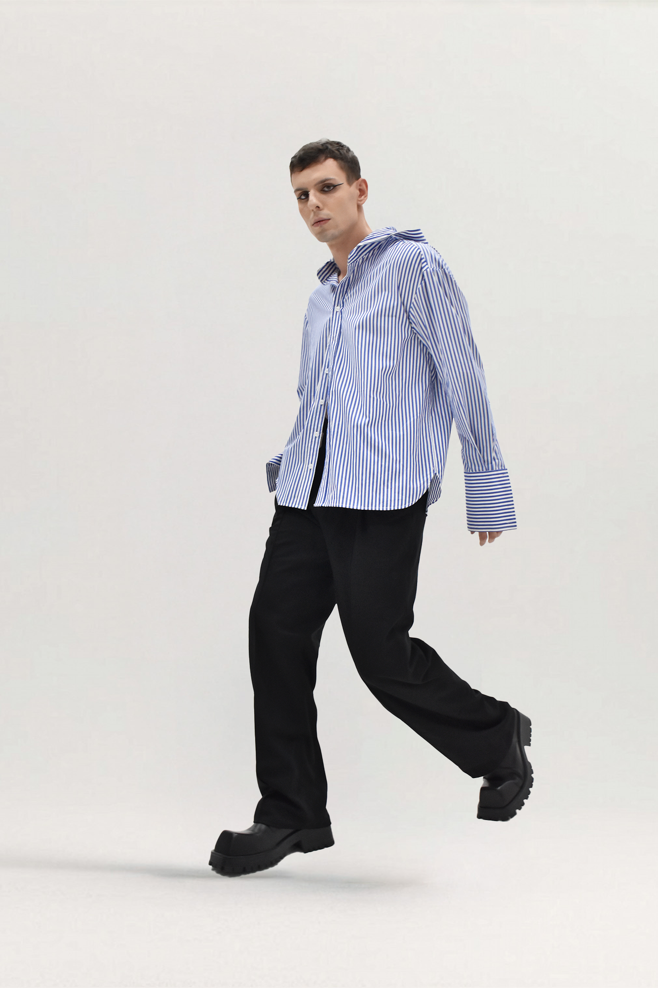 Classic Throne Stripe Cotton Shirt for women, from DE JUNIEL, The Nam Concept 