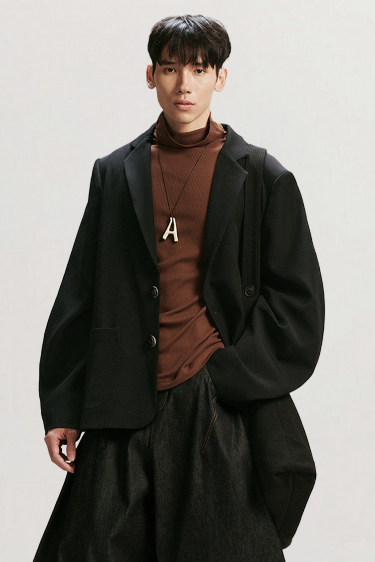Plate Pleated Denim Pants for men, from AIN, The Nam Concept 