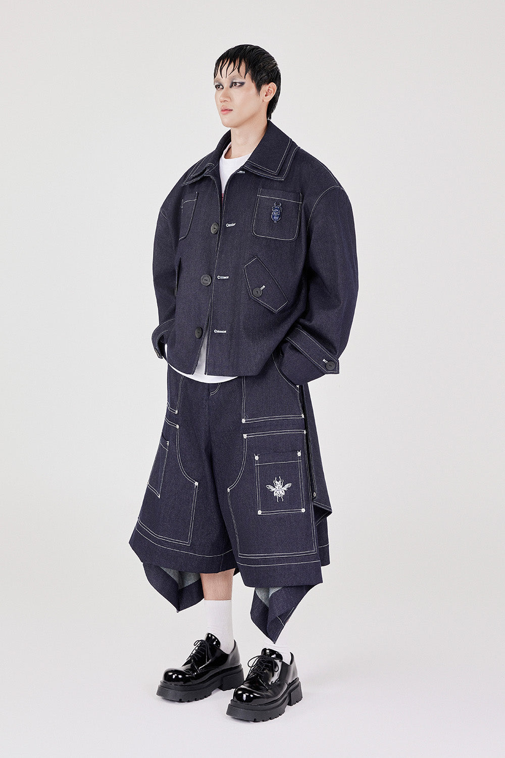 Blue Dream Jacket Raw Denim Boxy for men, from CAOSTU, The Nam Concept 