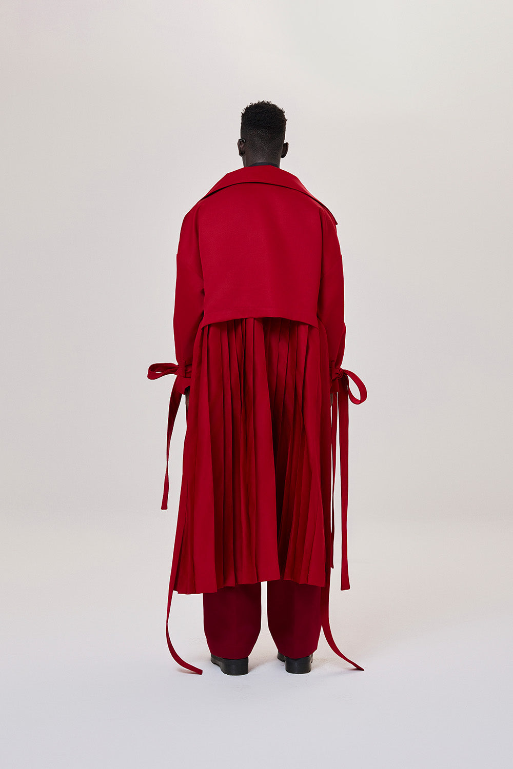 Pleat Trench Coat Long Buttons for men, from CAOSTU, The Nam Concept 