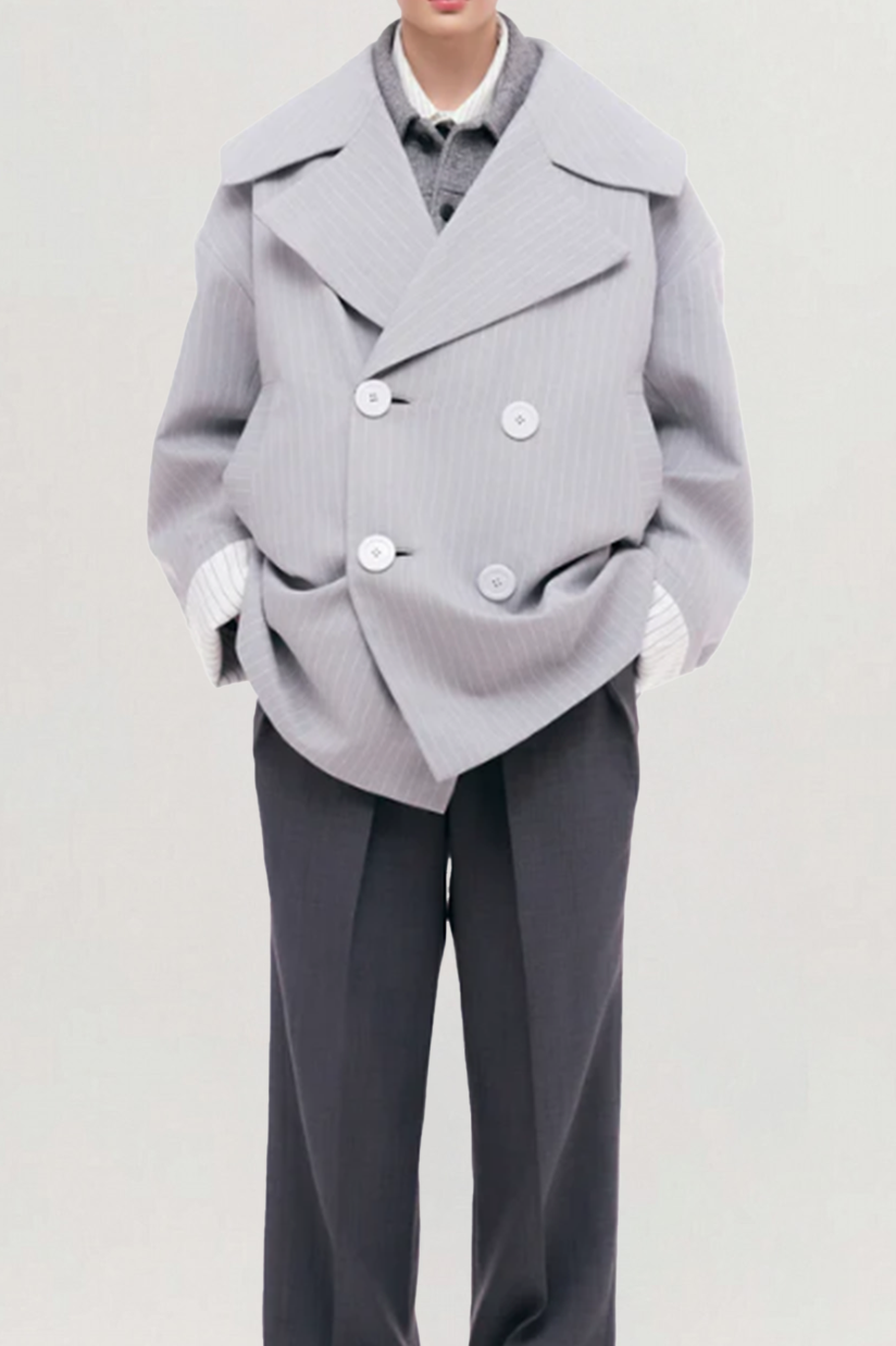 Pinstripe Trench Coat for men, from CAOSTU, The Nam Concept 