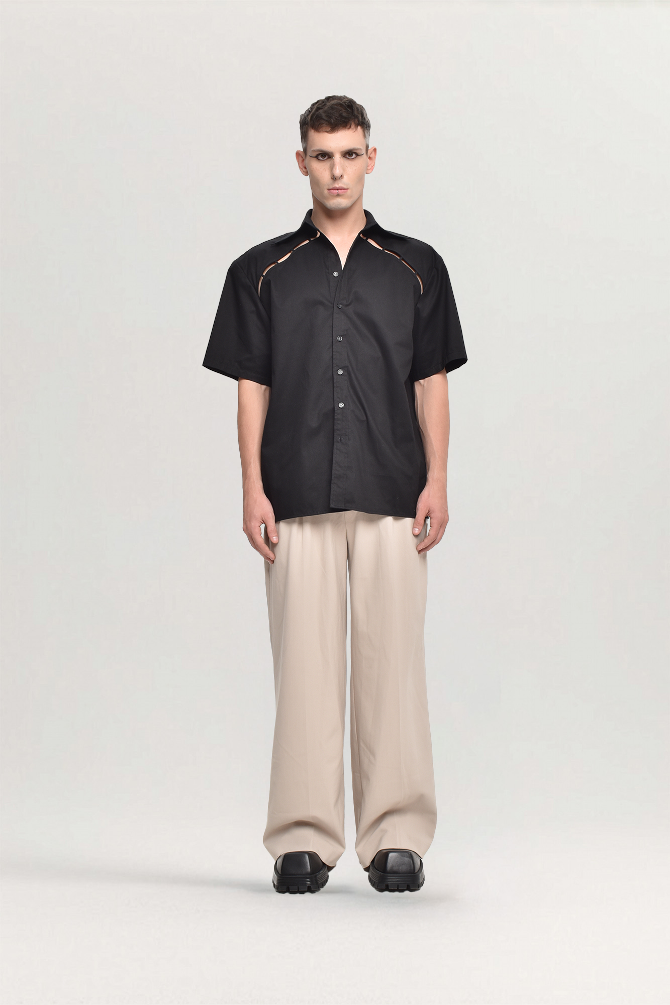 Harry Kaki Cotton Shirt for men, from DE JUNIEL, The Nam Concept 