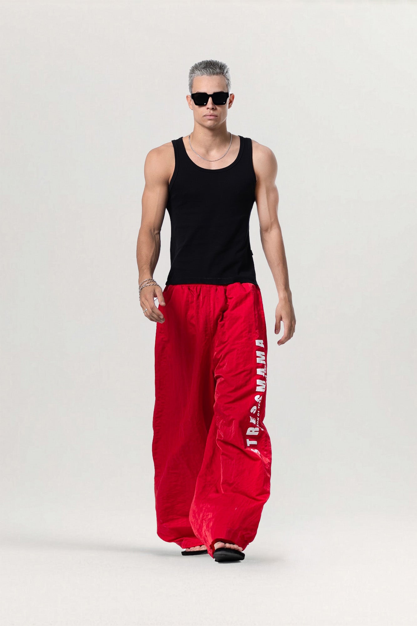 Ssma Vital Oversized Track Pants Red Edition for men, from STRESS MAMA, The Nam Concept 
