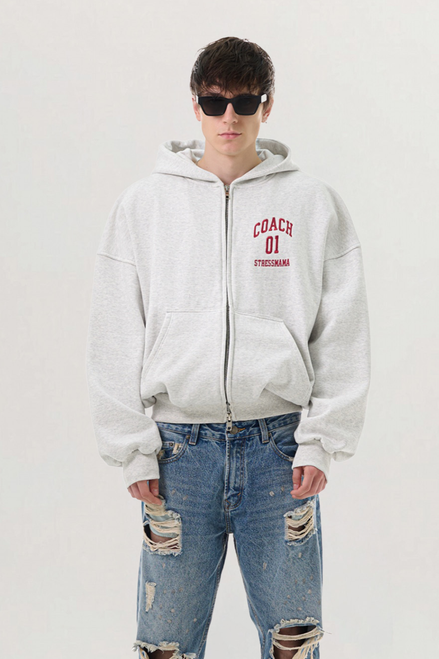 FW25 PT  Zip Hoodie for men, from STRESS MAMA, The Nam Concept 