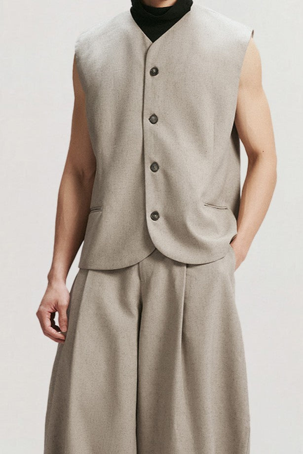 Patio Ramie Blend Gilet for men, from AIN, The Nam Concept