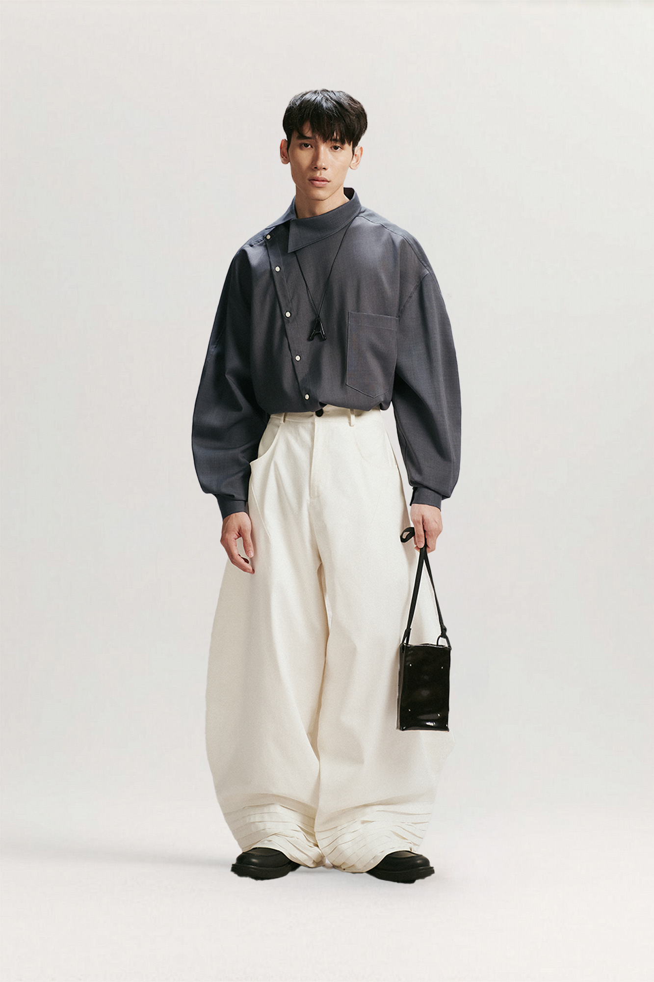 Larris Off Center Shirt for men, from AIN, The Nam Concept 