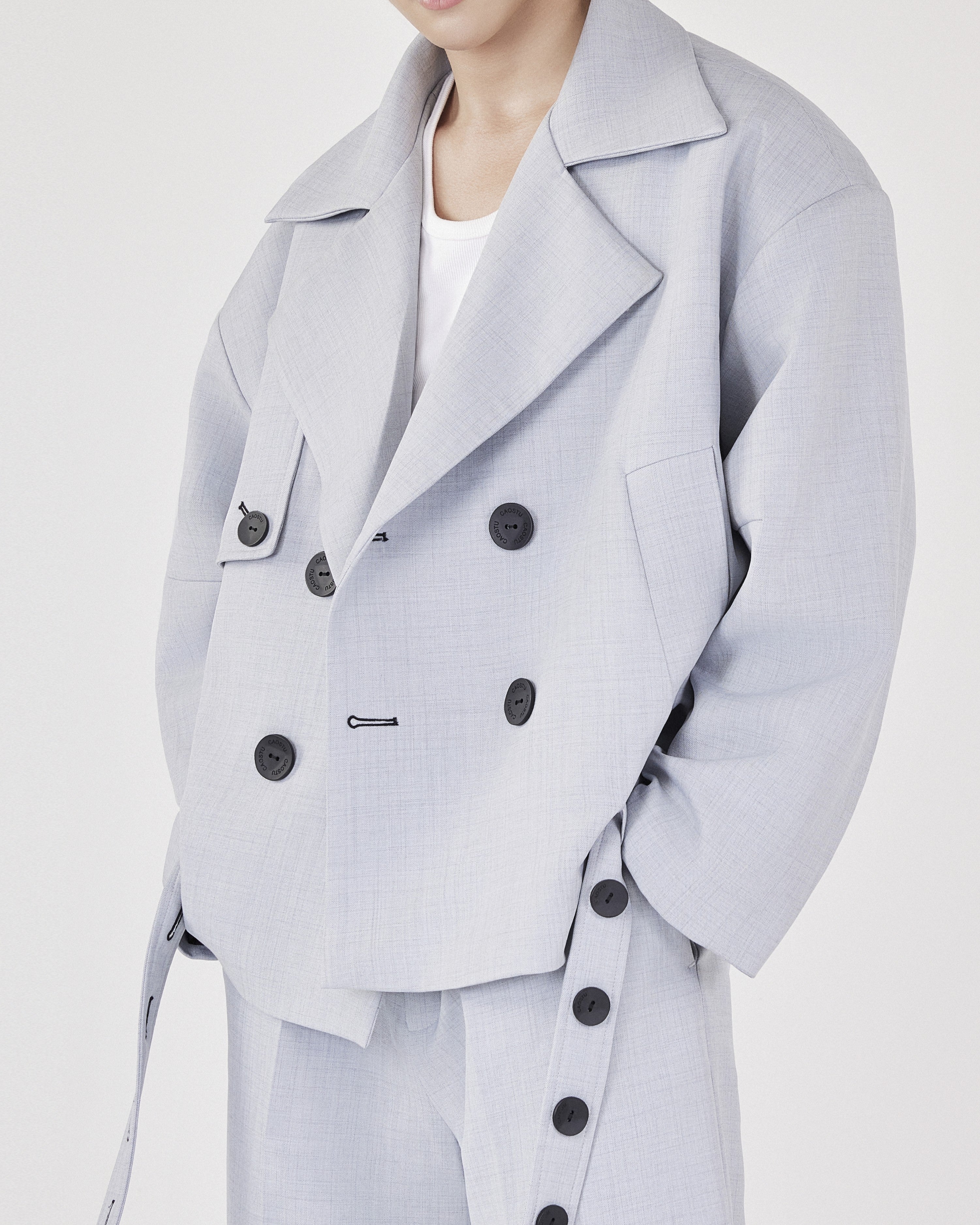 Grey Wide Tube Trousers for men, from CAOSTU, The Nam Concept 