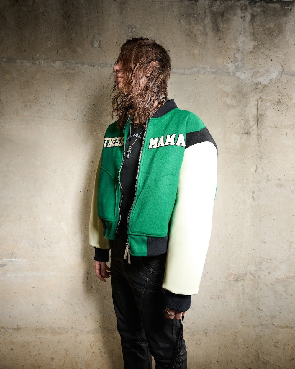 STRESS MAMA • SS25 Lush Leather Bomber Jacket - THE NAM CONCEPT
